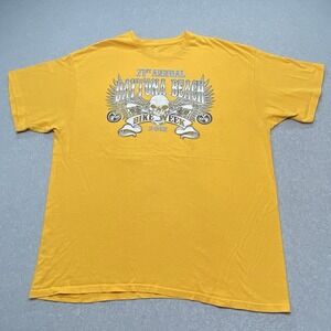 Daytona Bike Week Shirt Size 2XL Short Sleeve Yellow 2012 Biker